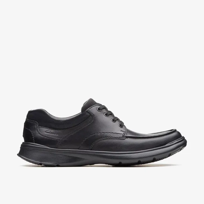 Clarks Black Shoes Cotrell Edge Black Smooth Leather 8211 Men