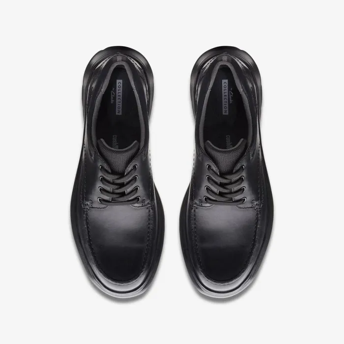 Clarks Black Shoes Cotrell Edge Black Smooth Leather 8211 Men