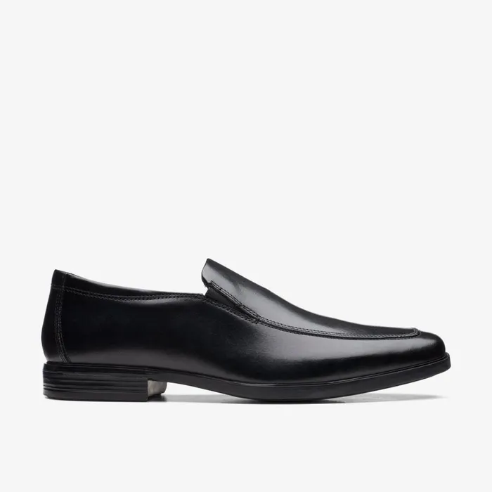 Clarks Black Shoes Howard Edge Loafer Black Leather 8211 Men
