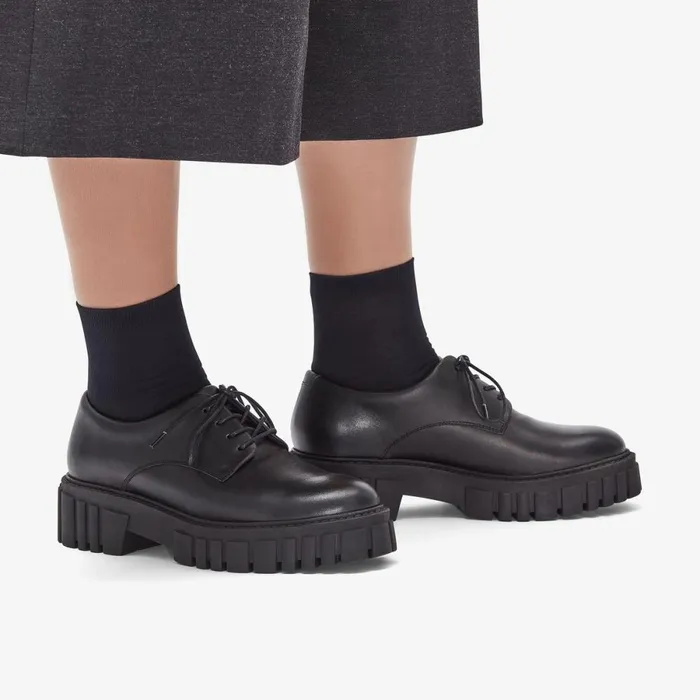Clarks Black Shoes Page Walk Black Leather 8211 Women