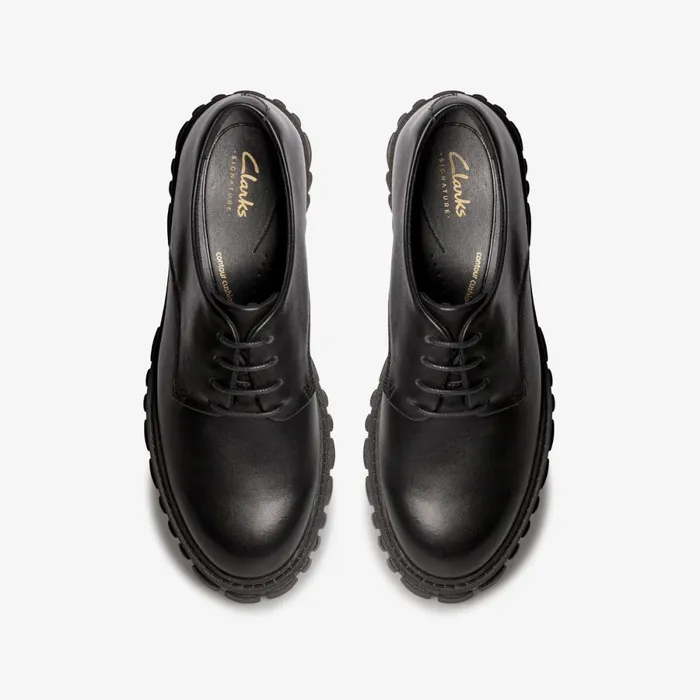 Clarks Black Shoes Page Walk Black Leather 8211 Women