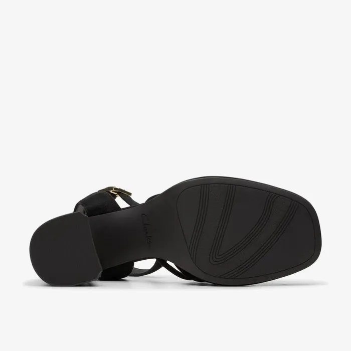 Clarks Black Shoes Ritzy 75 Faye Black Suede 8211 Women