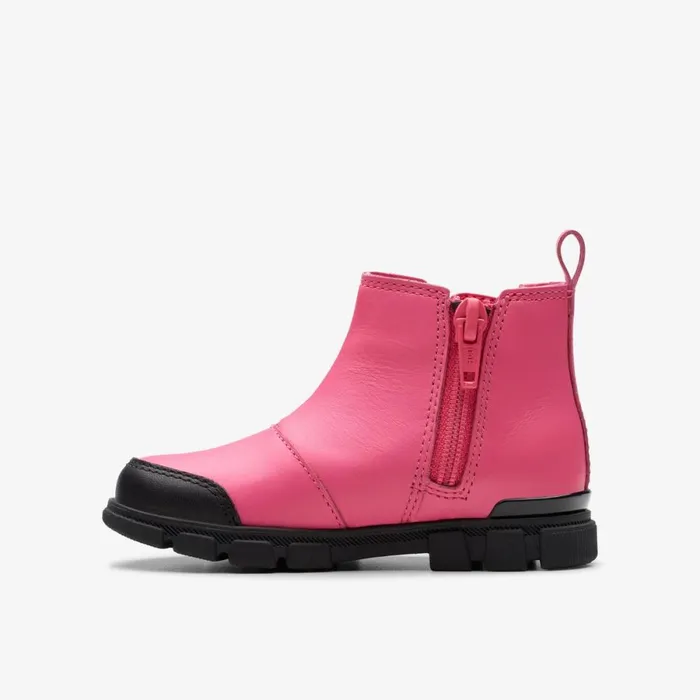 Clarks Boots Evyn Chelsea Toddler Bright Pink Leather 8211 Kids