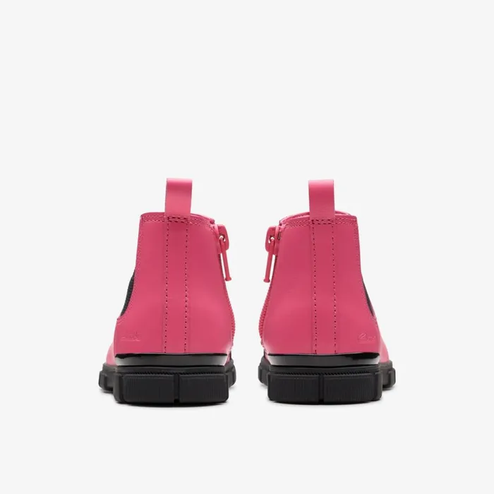 Clarks Boots Evyn Chelsea Toddler Bright Pink Leather 8211 Kids