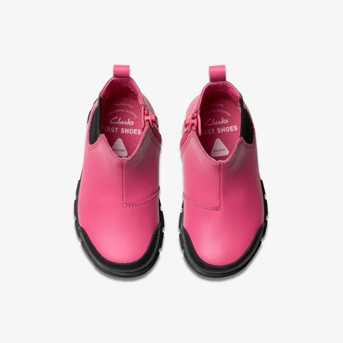 Clarks Boots Evyn Chelsea Toddler Bright Pink Leather 8211 Kids