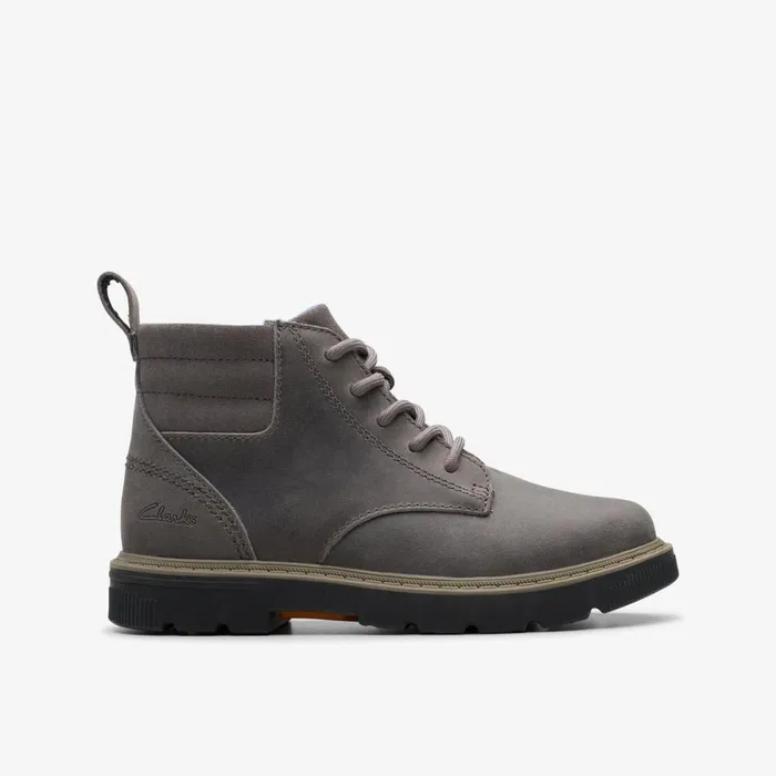 Clarks Boots Lorcam Trail Older Dark Grey 8211 Kids