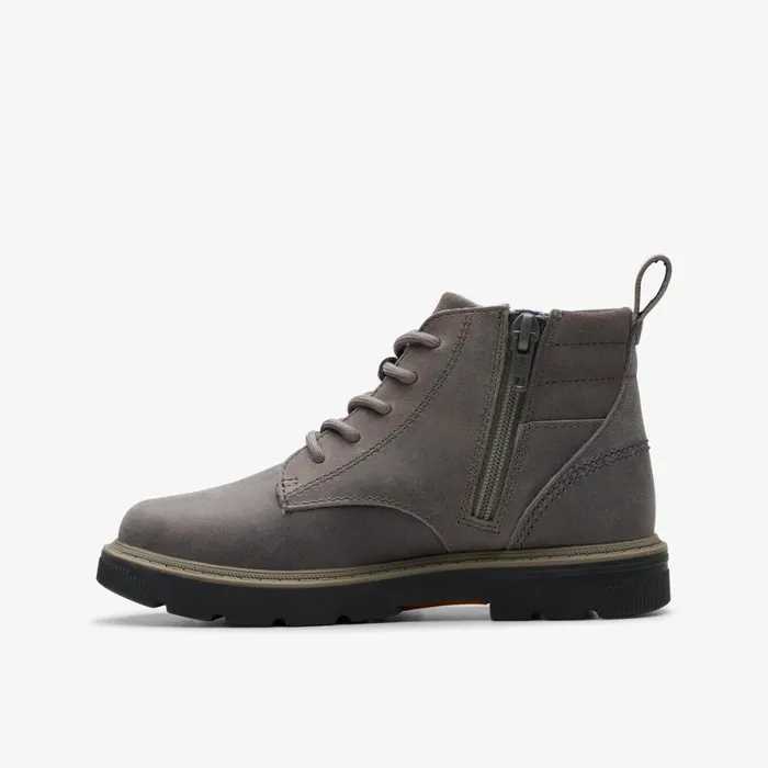 Clarks Boots Lorcam Trail Older Dark Grey 8211 Kids