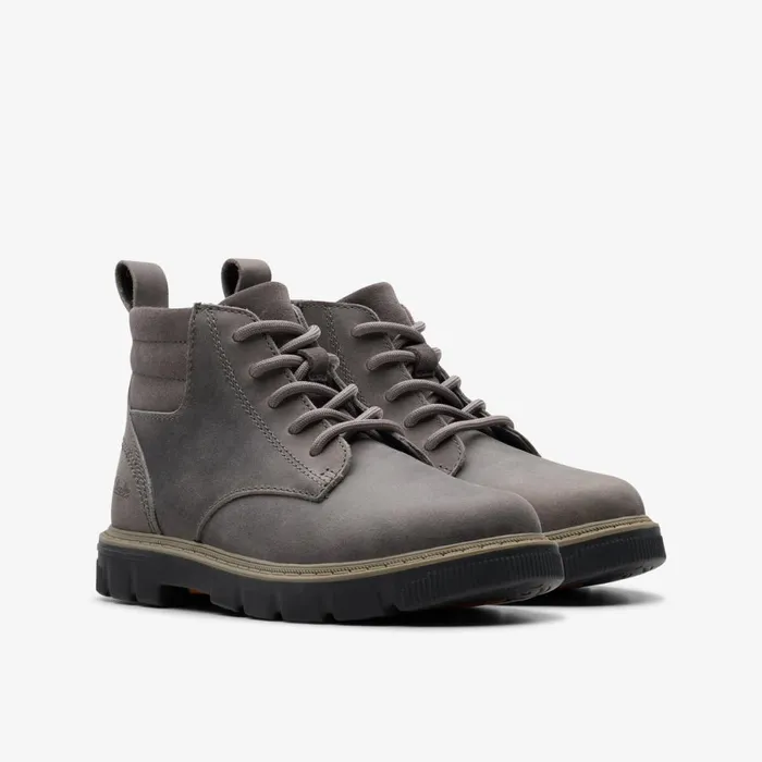 Clarks Boots Lorcam Trail Older Dark Grey 8211 Kids