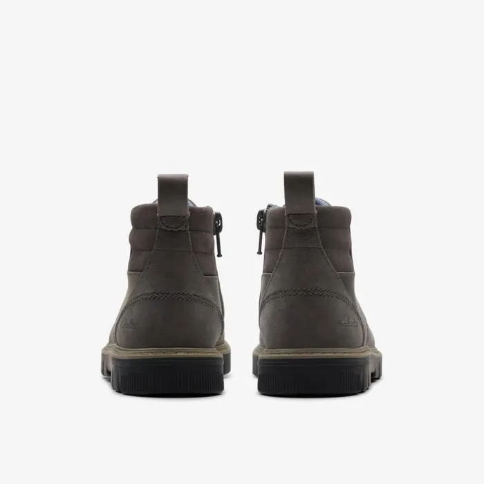 Clarks Boots Lorcam Trail Older Dark Grey 8211 Kids