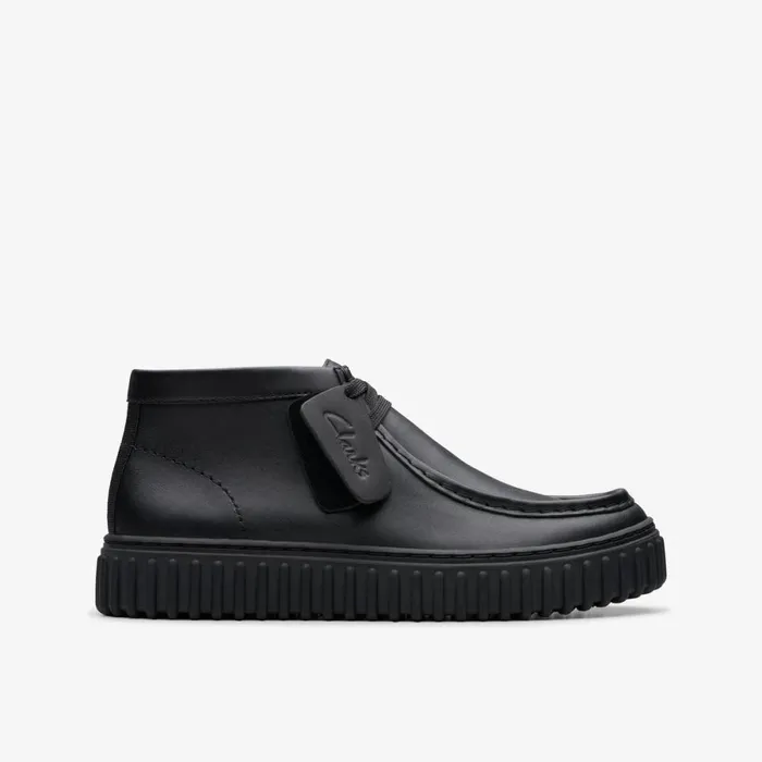 Clarks Boots Torhill Older Black Leather 8211 Kids