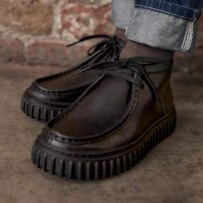 Clarks Boots Torhill Older Black Leather 8211 Kids