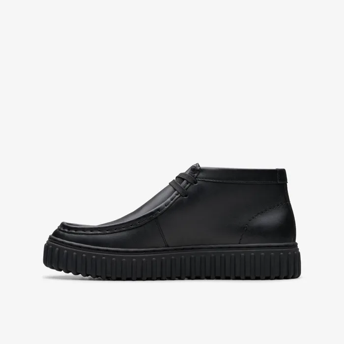 Clarks Boots Torhill Older Black Leather 8211 Kids