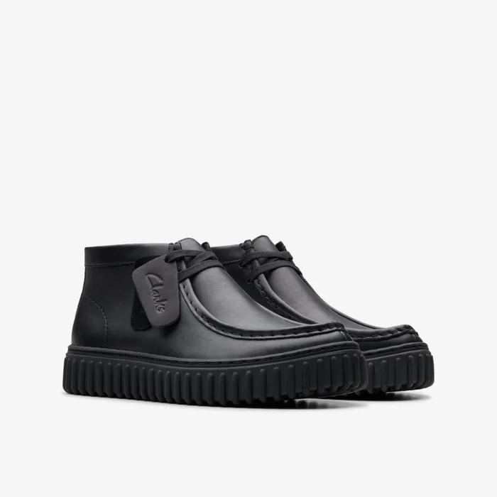 Clarks Boots Torhill Older Black Leather 8211 Kids