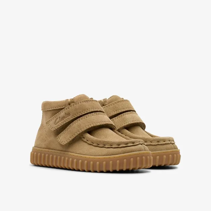 Clarks Boots Torhill Toddler Dark Sand Suede 8211 Kids