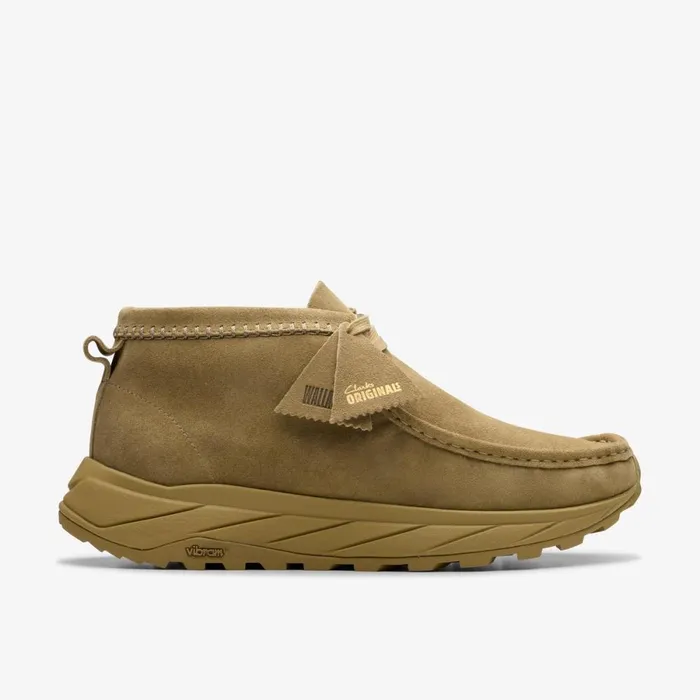 Clarks Brown Boots Wallabee Eden Dark Sand Suede 8211 Men