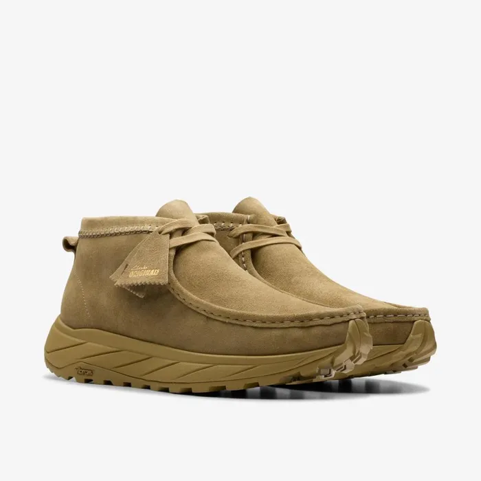 Clarks Brown Boots Wallabee Eden Dark Sand Suede 8211 Men