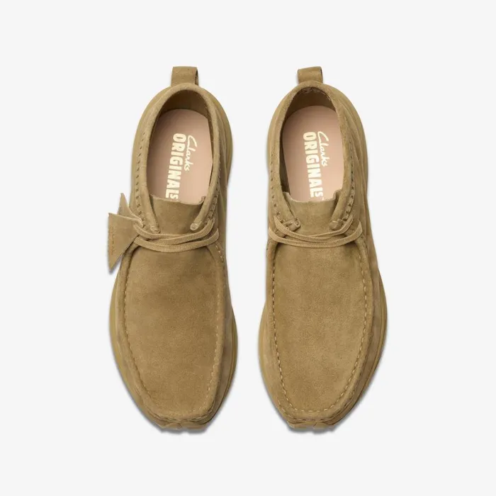 Clarks Brown Boots Wallabee Eden Dark Sand Suede 8211 Men