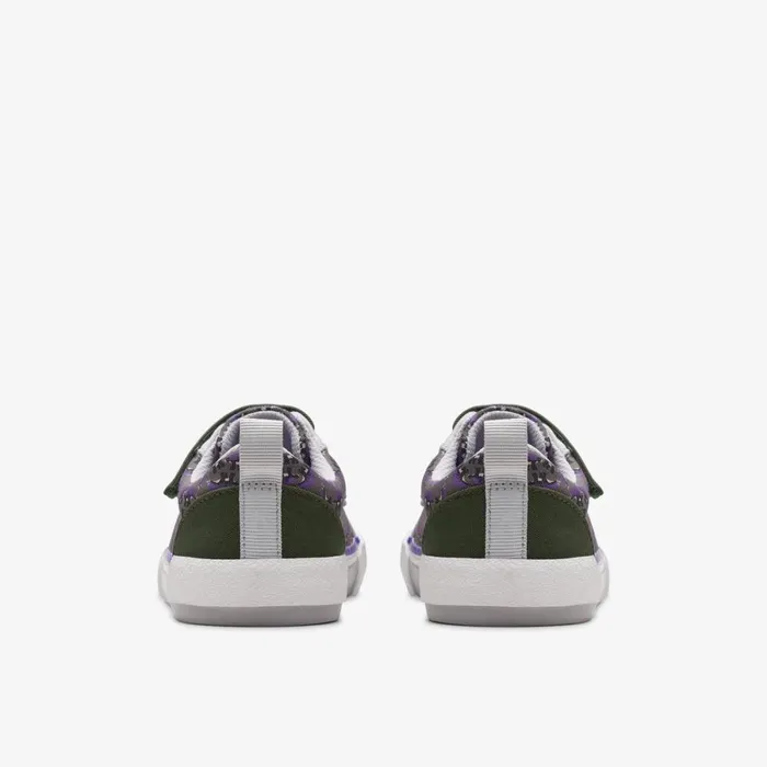 Clarks Canvas Foxing Steggy Grey Combination 8211 Kids