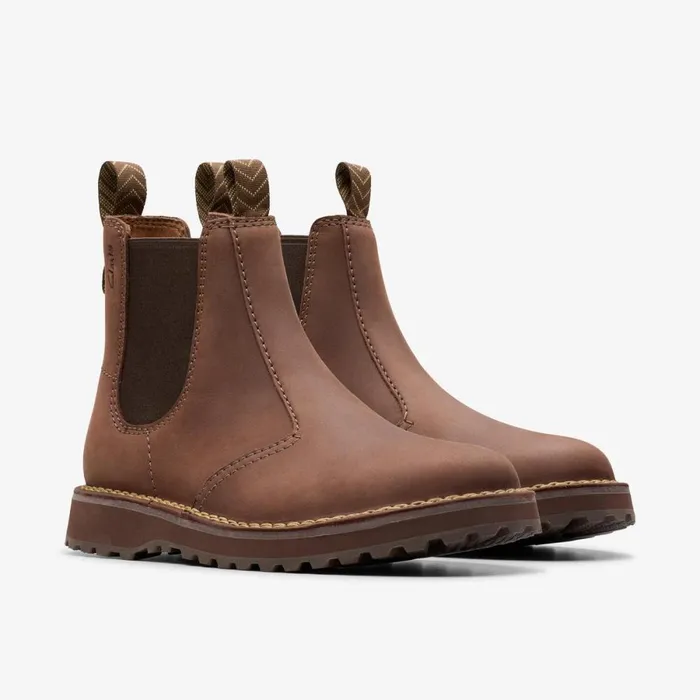 Clarks Chelsea Boots Solsbury Easy Dark Brown Leather 8211 Men