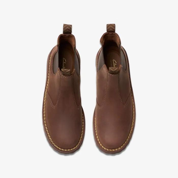 Clarks Chelsea Boots Solsbury Easy Dark Brown Leather 8211 Men