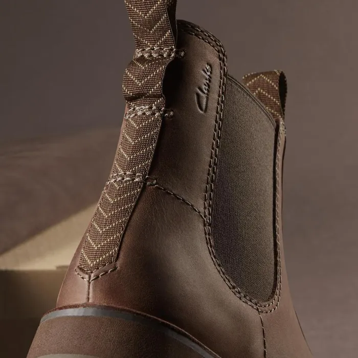 Clarks Chelsea Boots Solsbury Easy Dark Brown Leather 8211 Men