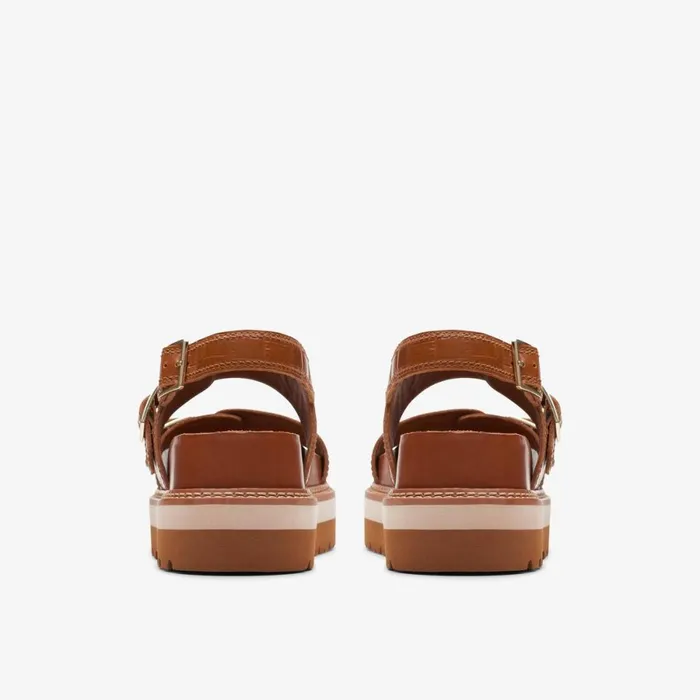 Clarks Flat Sandals Orianna Glide Tan Interest 8211 Women