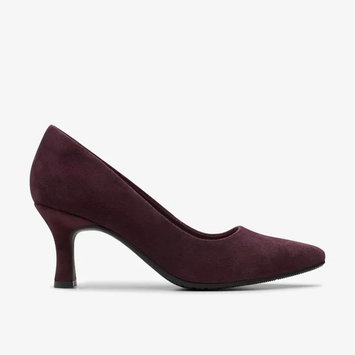 Clarks Heels Kataleyna Gem Plum Suede 8211 Women