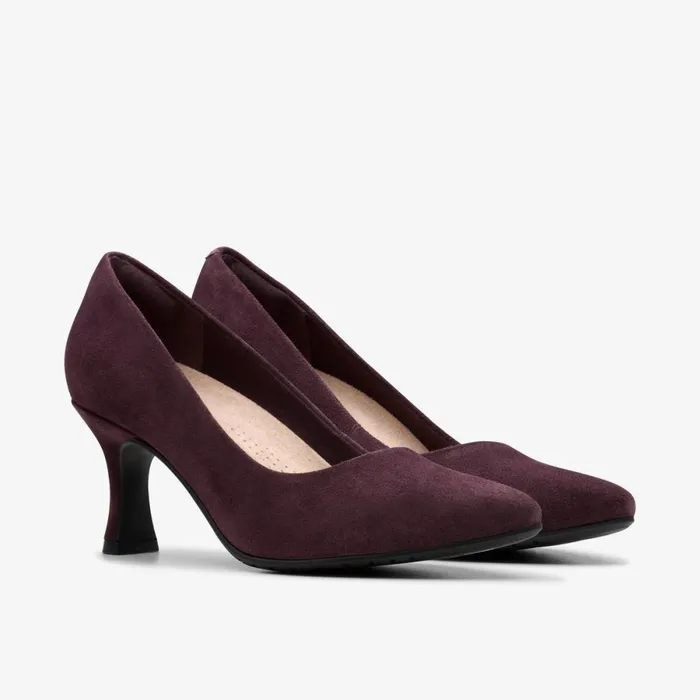 Clarks Heels Kataleyna Gem Plum Suede 8211 Women