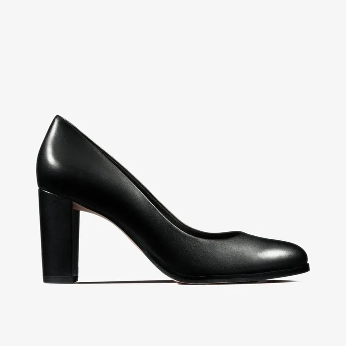 Clarks Heels Kaylin Cara Black Leather 8211 Women