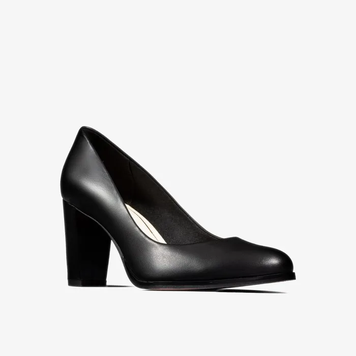 Clarks Heels Kaylin Cara Black Leather 8211 Women Clarks Heels Kaylin Cara Black Leather 8211 Women