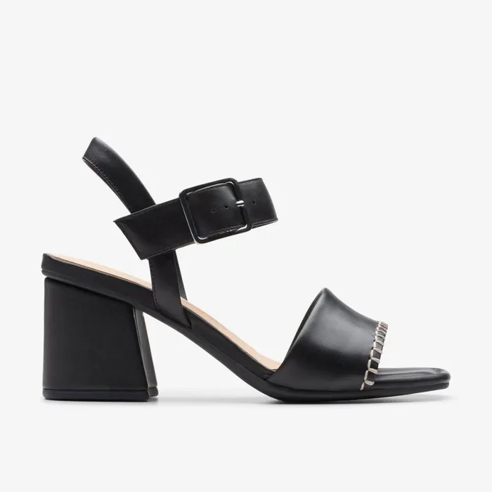 Clarks Heels Siara 65 Buckle Black Leather 8211 Women
