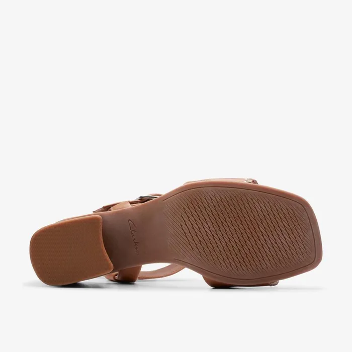 Clarks Heels Siara 65 Buckle Tan Leather 8211 Women