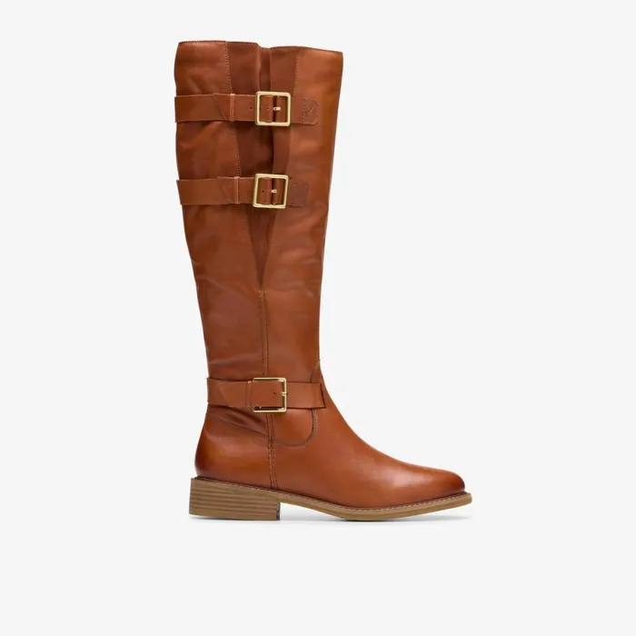 Clarks Knee High Boots Cologne Up Knee High Boot British Tan Leather 8211 Women