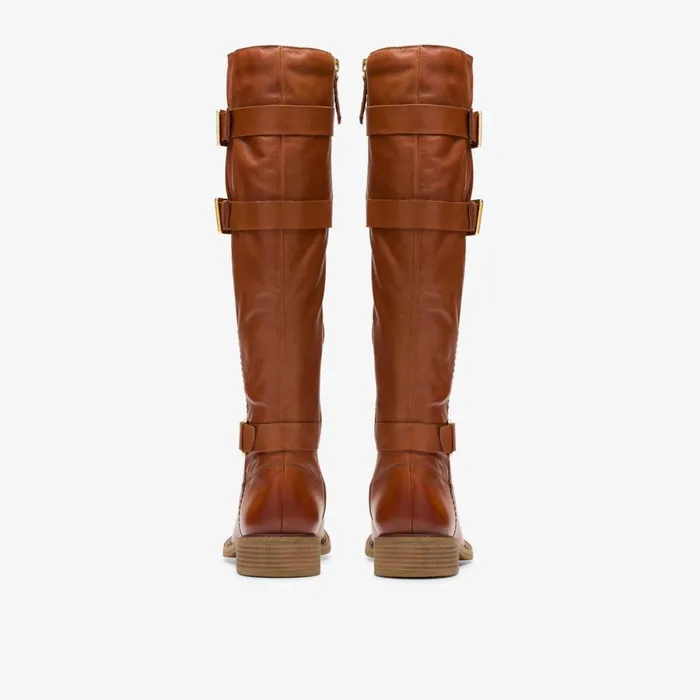 Clarks Knee High Boots Cologne Up Knee High Boot British Tan Leather 8211 Women