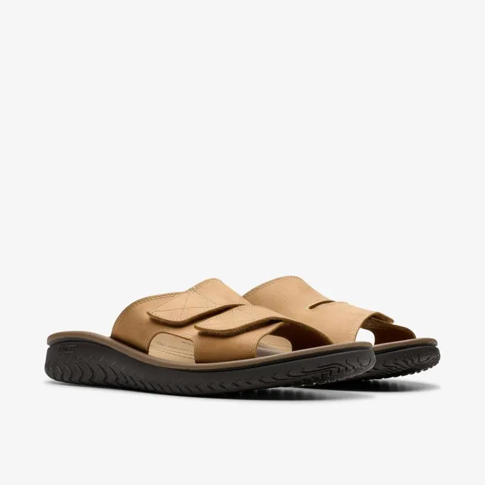 Clarks Sandals Wesley Strap Tan Leather 8211 Men