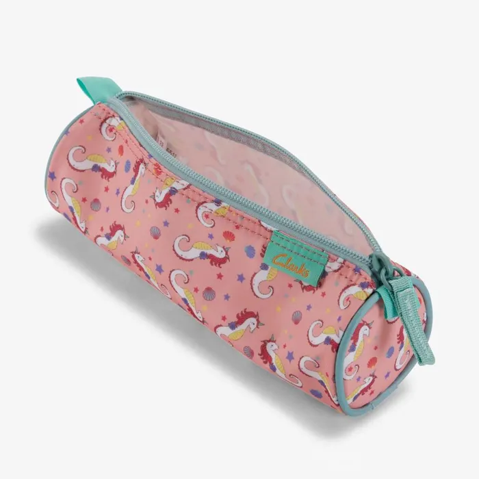 Clarks School Bags Hopper Pencil Case Pink Multicolour 8211 Kids