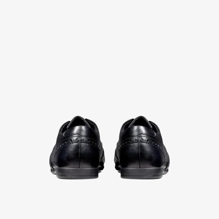Clarks Shoes Scala Lace Black Leather 8211 Kids