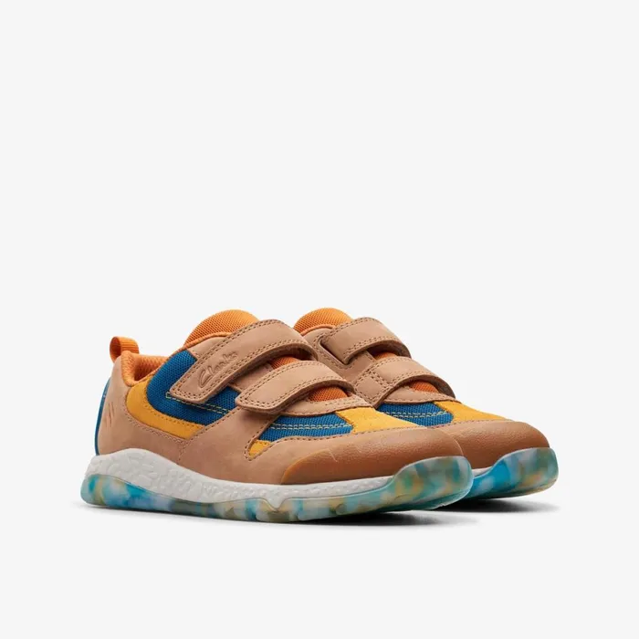 Clarks Trainers Steggy Tail Tan 8211 Kids