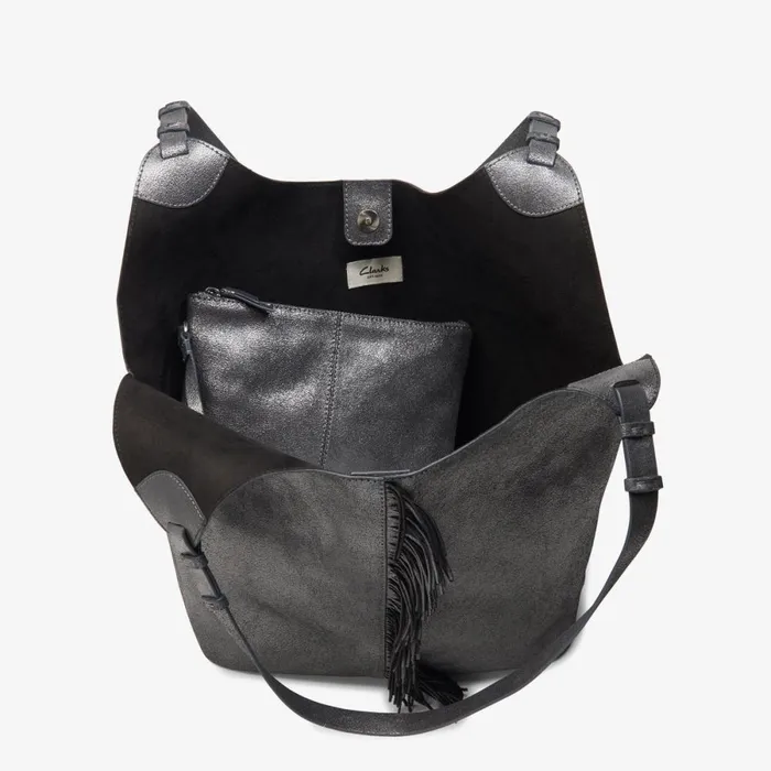 Clarks Women039s Bags Casual Tote 2 Pewter Metallic 8211 Women