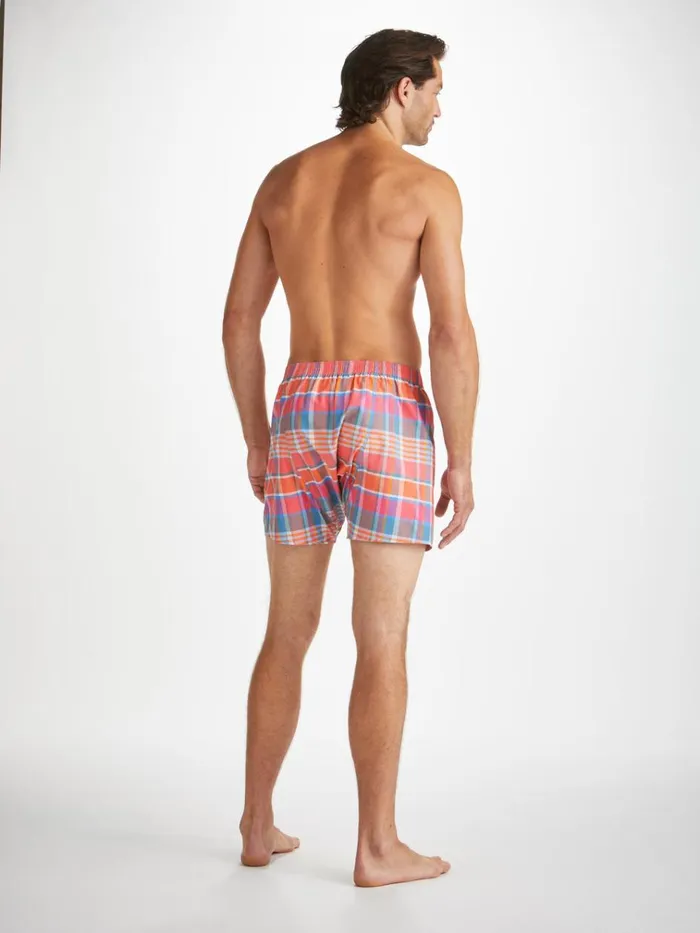 Classic Fit Boxer Shorts Men Derek Rose Classic Fit Boxers Barker 36 Cotton Multi
