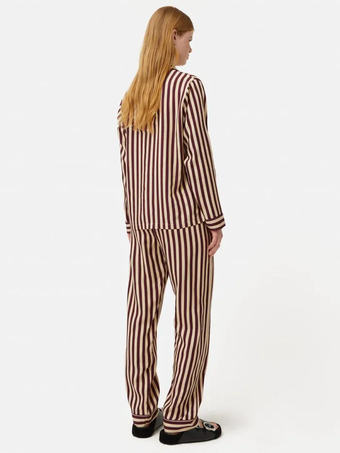Classic Stripe Pyjama Burgundy Women Jigsaw Pyjamas and Loungewear