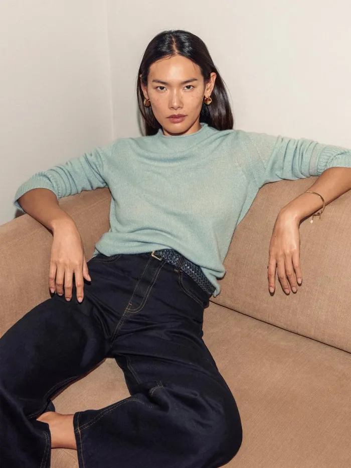 Cloud Cashmere Eldon Jumper Blue Haze Women Jigsaw Knitwear and Cashmere
