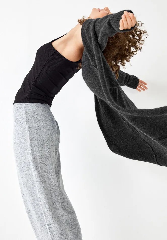 CoOrds Women Hush Elle Supersoft Relaxed Joggers Palest Grey Marl
