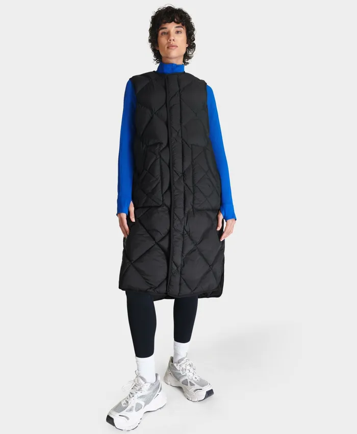 Coats and Jackets Downtown Quilted Gilet Black 8211 Sweaty Betty Women