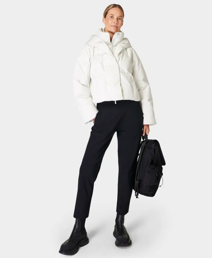 Coats and Jackets Snowfall Ski Puffer Jacket Lily White 8211 Sweaty Betty Women