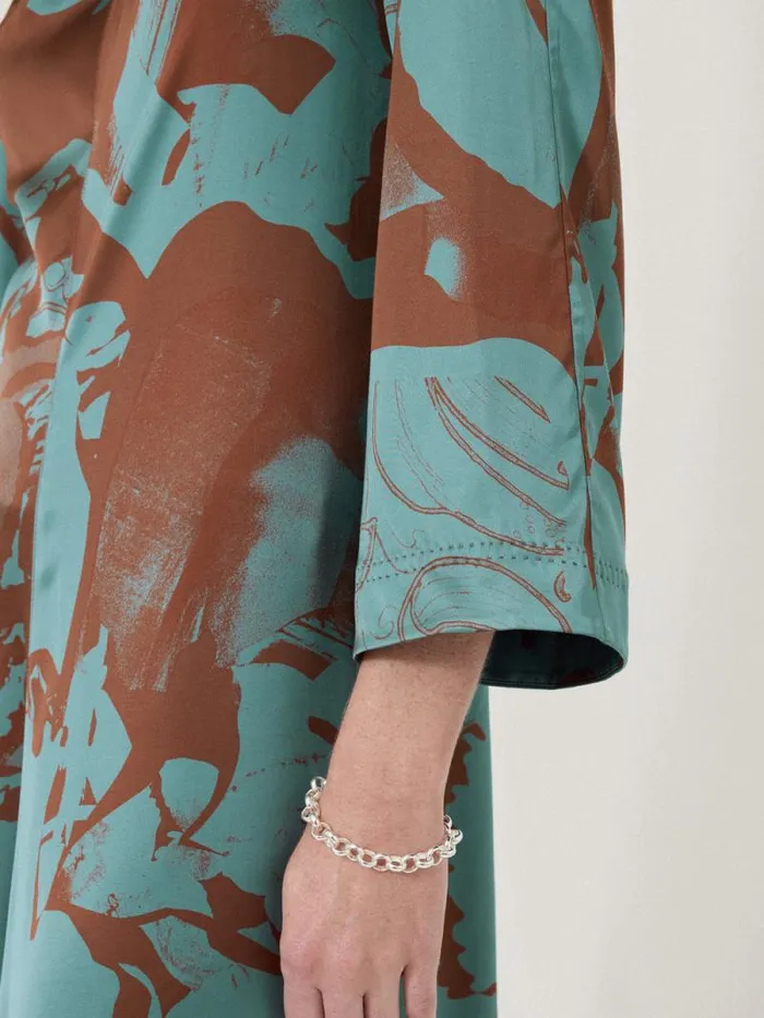 Collage Stitch Detail Dress Blue Women Jigsaw Dresses and Jumpsuits