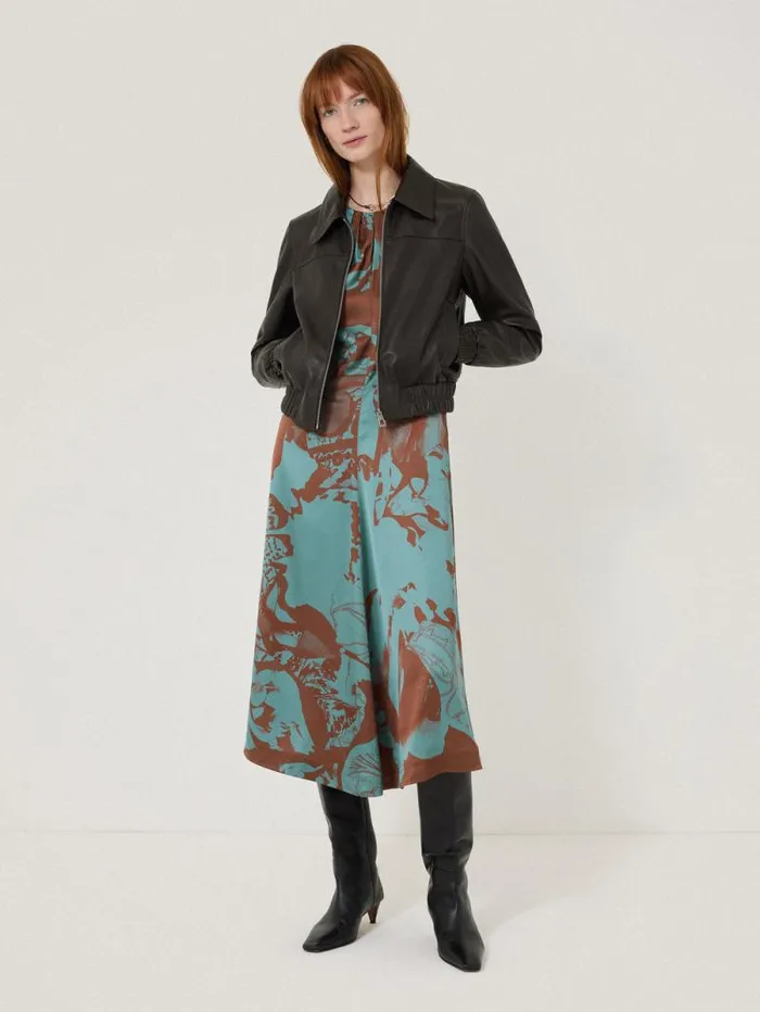 Collage Stitch Detail Dress Blue Women Jigsaw Dresses and Jumpsuits