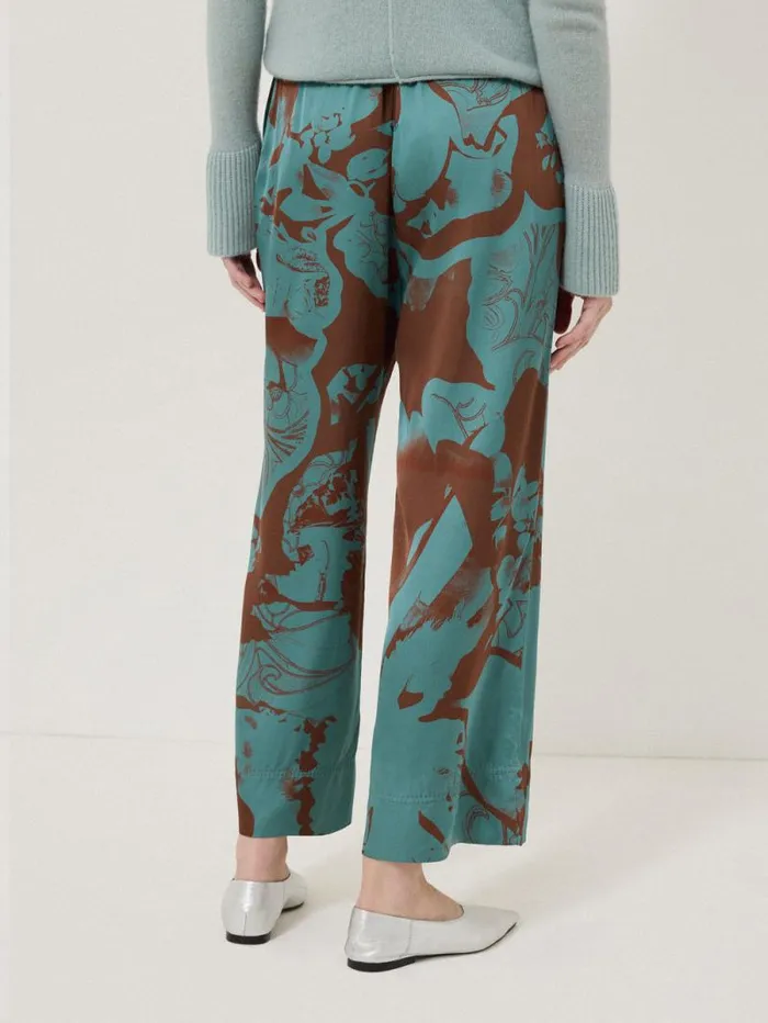 Collage Stitch Detail Trouser Blue Women Jigsaw Party