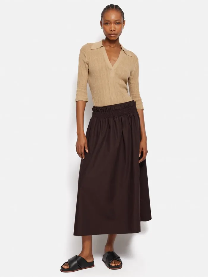 Collar Knitted Top Stone Women Jigsaw Shirts and Tops