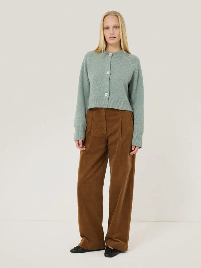 Corduroy Pleat Trouser Brown Women Jigsaw Trousers